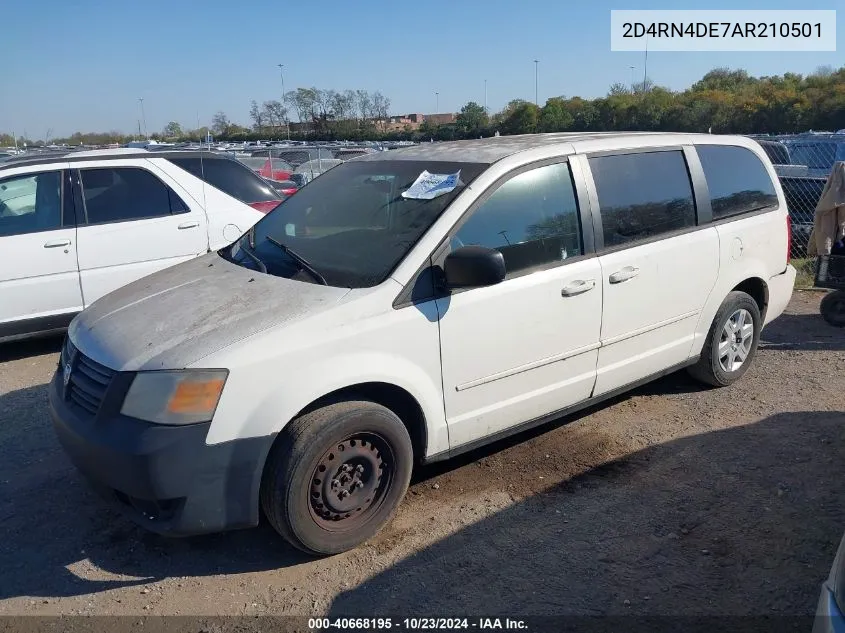 2010 Dodge Grand Caravan Se VIN: 2D4RN4DE7AR210501 Lot: 40668195