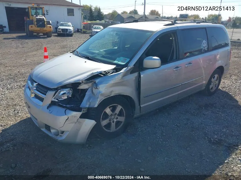 2010 Dodge Grand Caravan Sxt VIN: 2D4RN5D12AR251413 Lot: 40669076