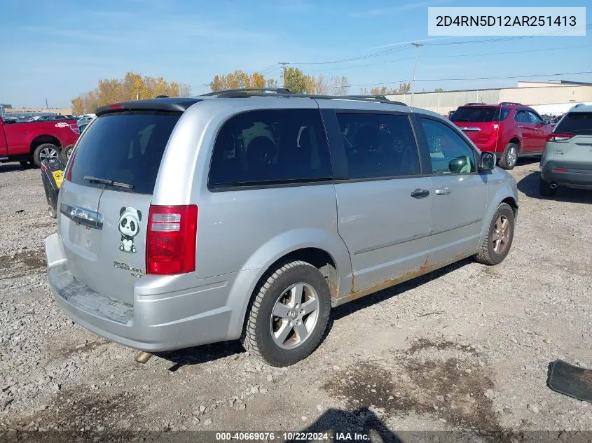 2010 Dodge Grand Caravan Sxt VIN: 2D4RN5D12AR251413 Lot: 40669076