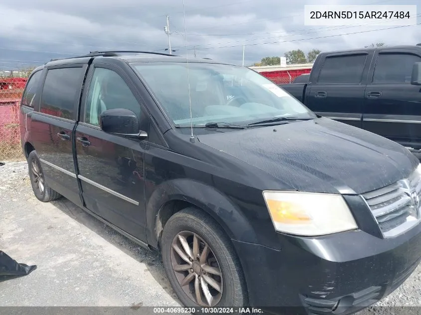 2010 Dodge Grand Caravan Sxt VIN: 2D4RN5D15AR247484 Lot: 40695230