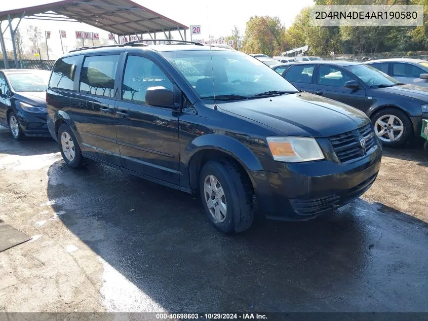 2010 Dodge Grand Caravan Se VIN: 2D4RN4DE4AR190580 Lot: 40698603