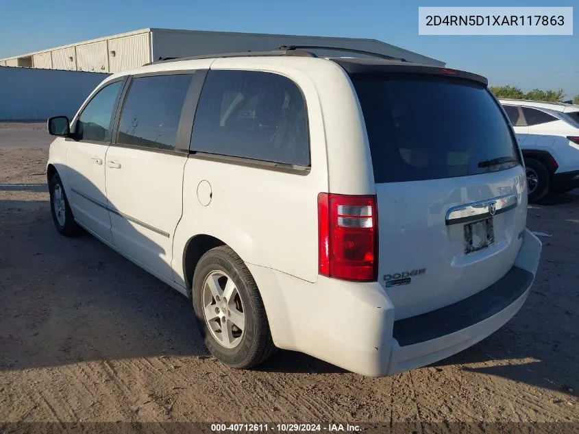 2010 Dodge Grand Caravan Sxt VIN: 2D4RN5D1XAR117863 Lot: 40712611