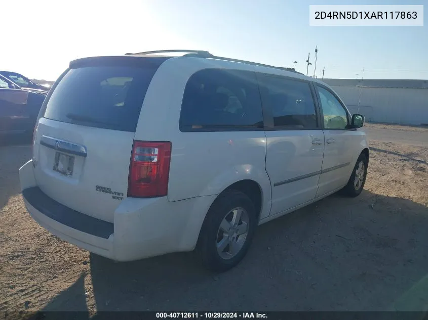 2010 Dodge Grand Caravan Sxt VIN: 2D4RN5D1XAR117863 Lot: 40712611