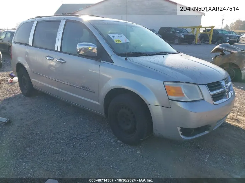 2010 Dodge Grand Caravan Sxt VIN: 2D4RN5D1XAR247514 Lot: 40714307