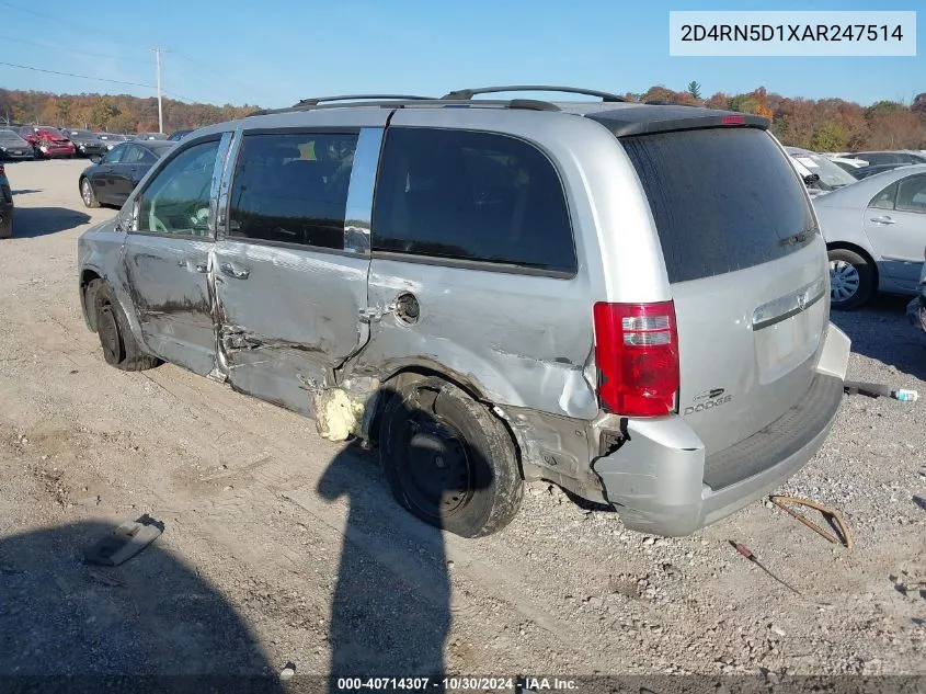 2010 Dodge Grand Caravan Sxt VIN: 2D4RN5D1XAR247514 Lot: 40714307