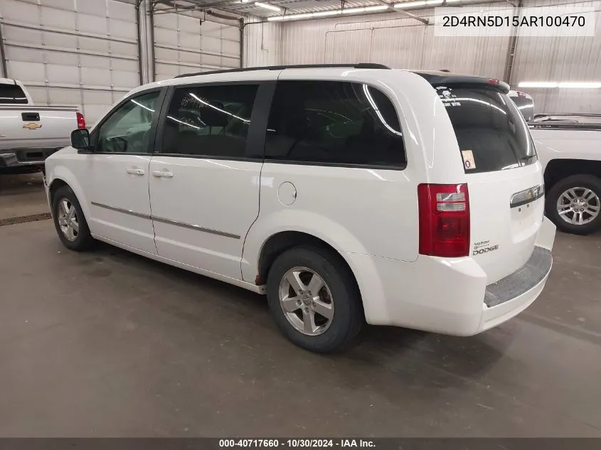 2010 Dodge Grand Caravan Sxt VIN: 2D4RN5D15AR100470 Lot: 40717660