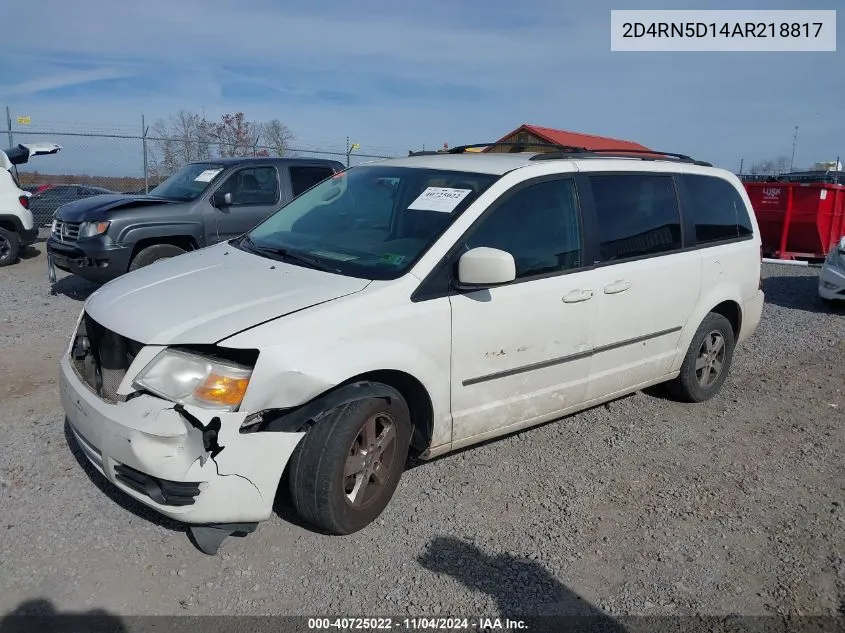 2010 Dodge Grand Caravan Sxt VIN: 2D4RN5D14AR218817 Lot: 40725022