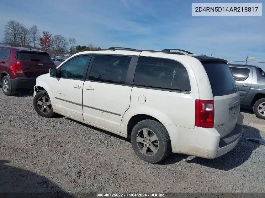 2010 Dodge Grand Caravan Sxt VIN: 2D4RN5D14AR218817 Lot: 40725022