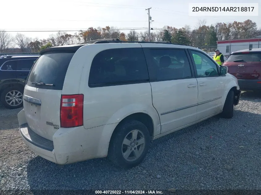 2010 Dodge Grand Caravan Sxt VIN: 2D4RN5D14AR218817 Lot: 40725022