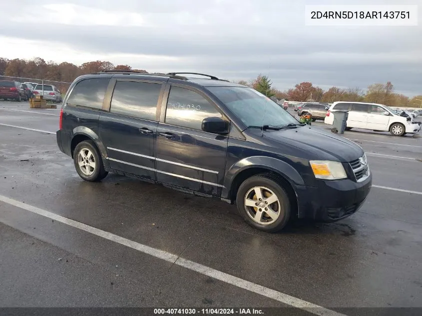 2010 Dodge Grand Caravan Sxt VIN: 2D4RN5D18AR143751 Lot: 40741030