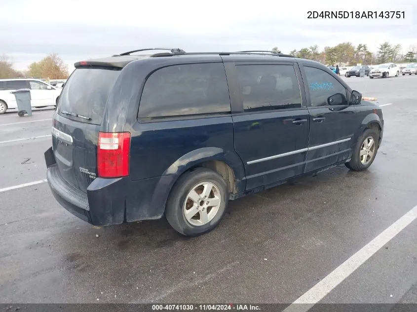 2010 Dodge Grand Caravan Sxt VIN: 2D4RN5D18AR143751 Lot: 40741030