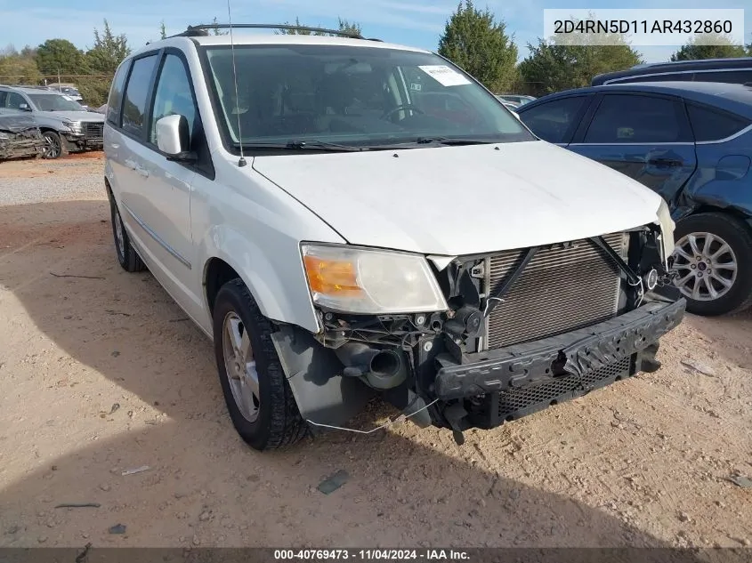 2010 Dodge Grand Caravan Sxt VIN: 2D4RN5D11AR432860 Lot: 40769473