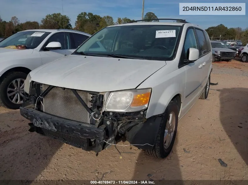 2010 Dodge Grand Caravan Sxt VIN: 2D4RN5D11AR432860 Lot: 40769473