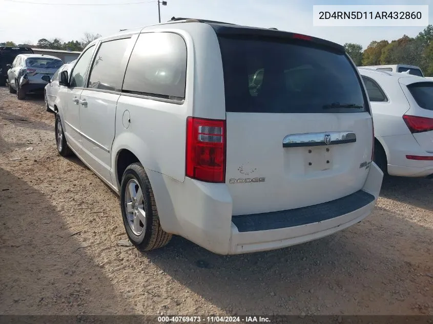 2010 Dodge Grand Caravan Sxt VIN: 2D4RN5D11AR432860 Lot: 40769473