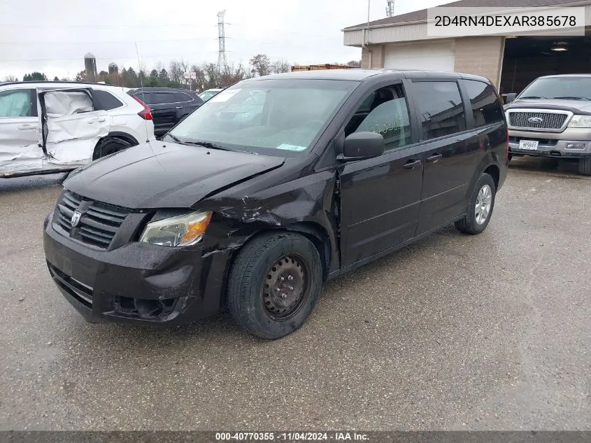 2010 Dodge Grand Caravan Se VIN: 2D4RN4DEXAR385678 Lot: 40770355