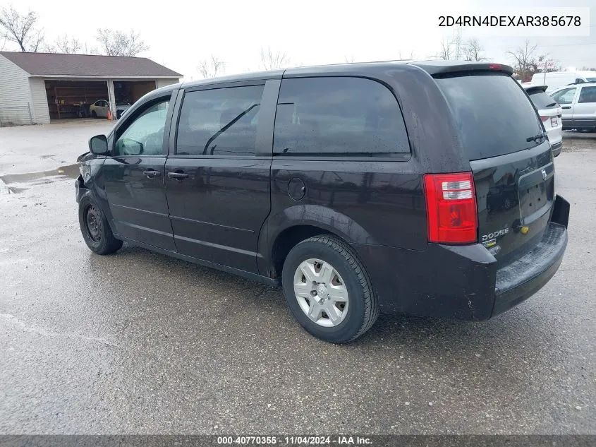 2010 Dodge Grand Caravan Se VIN: 2D4RN4DEXAR385678 Lot: 40770355