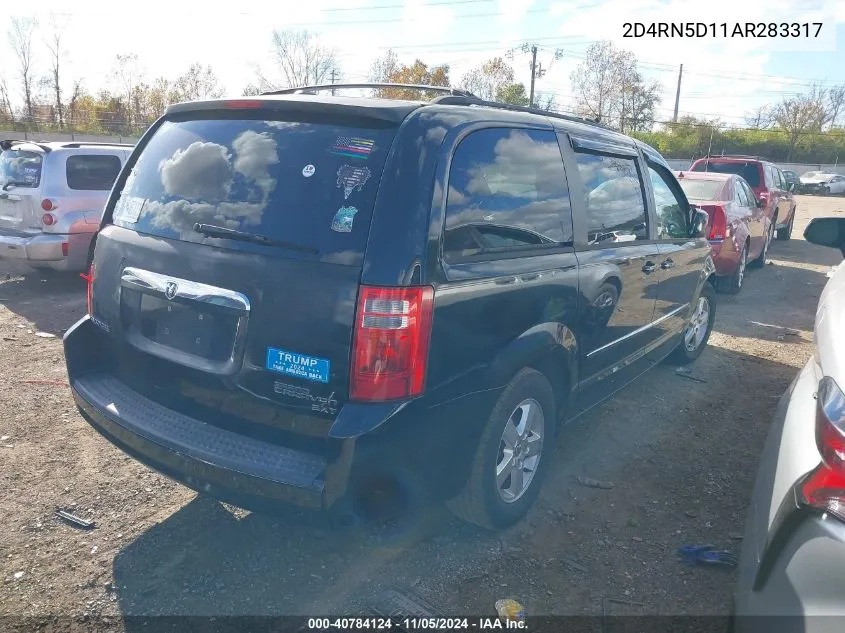 2010 Dodge Grand Caravan Sxt VIN: 2D4RN5D11AR283317 Lot: 40784124