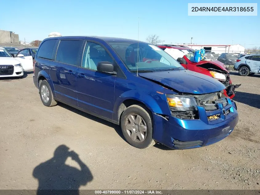 2010 Dodge Grand Caravan Se VIN: 2D4RN4DE4AR318655 Lot: 40799000