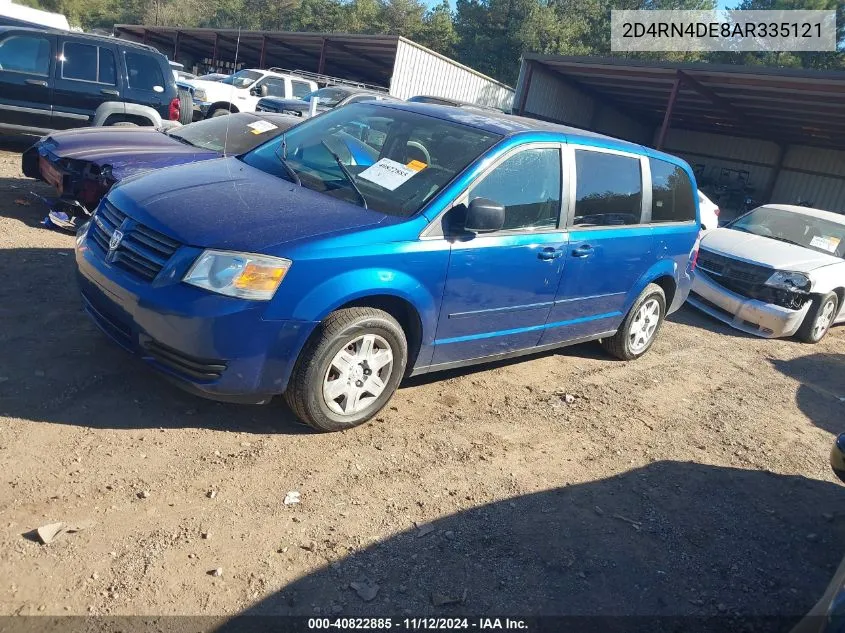 2010 Dodge Grand Caravan Se VIN: 2D4RN4DE8AR335121 Lot: 40822885