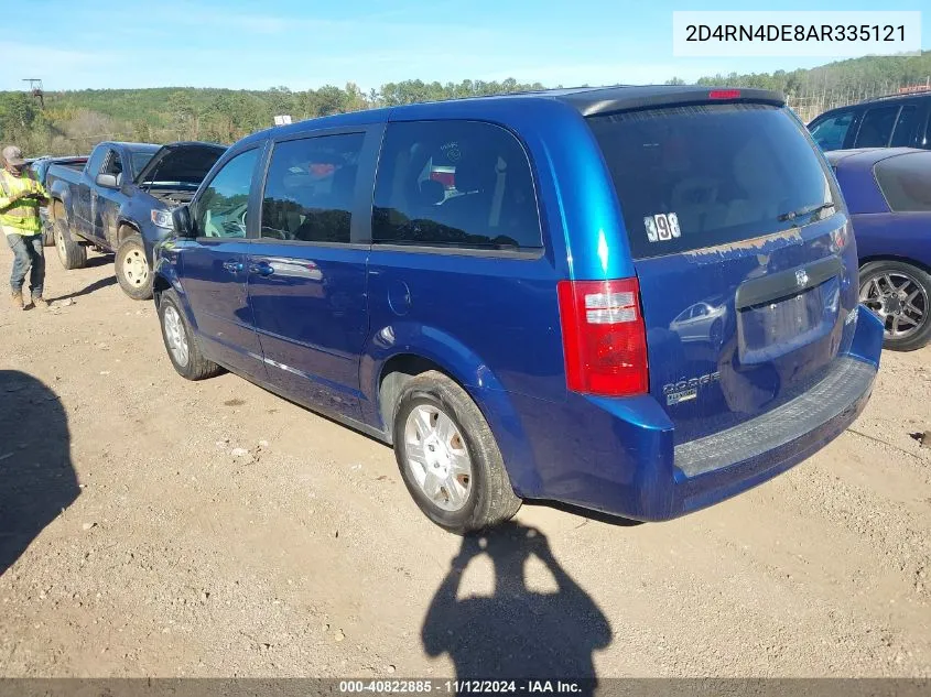 2010 Dodge Grand Caravan Se VIN: 2D4RN4DE8AR335121 Lot: 40822885