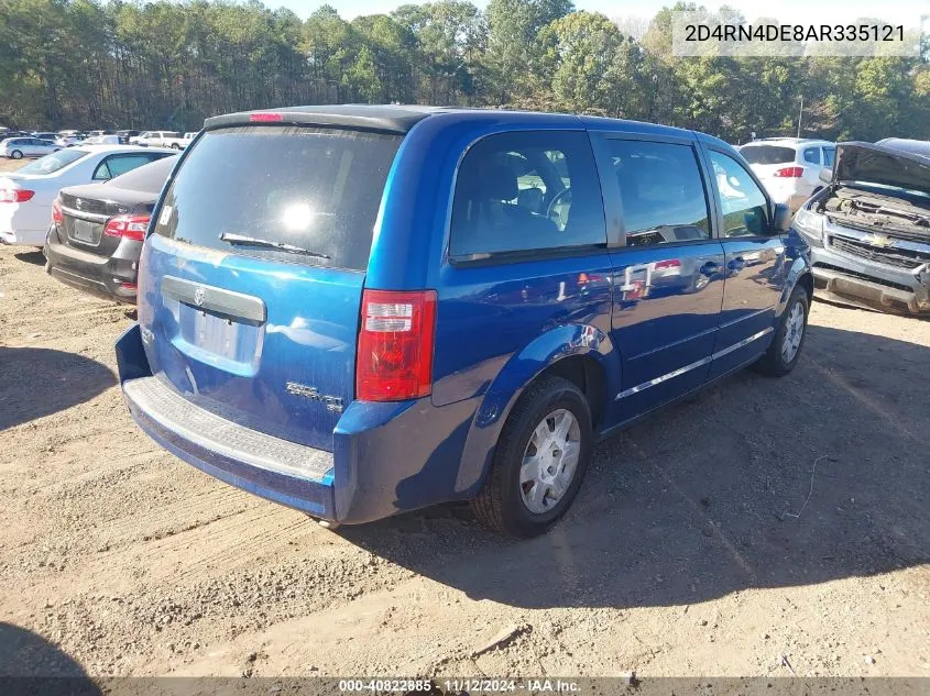 2010 Dodge Grand Caravan Se VIN: 2D4RN4DE8AR335121 Lot: 40822885