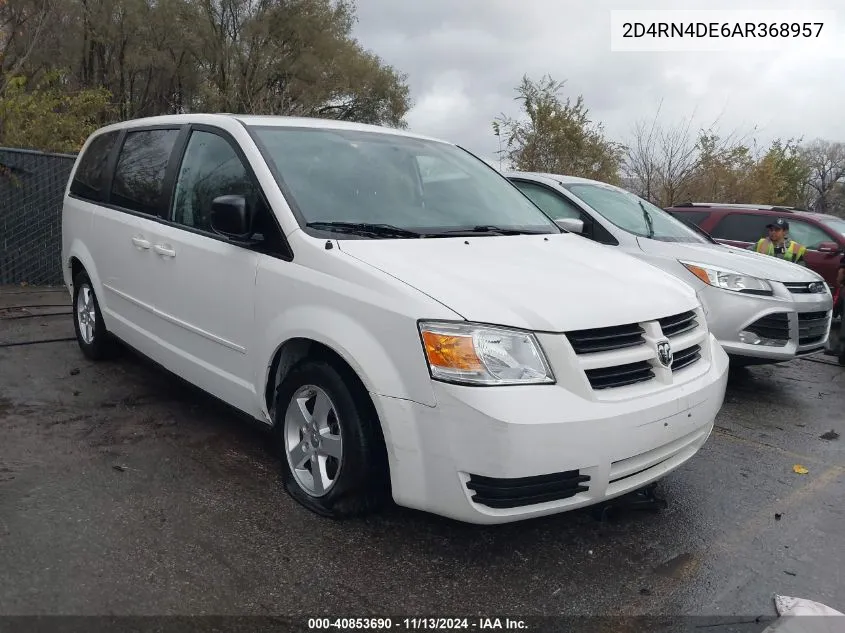 2010 Dodge Grand Caravan Se VIN: 2D4RN4DE6AR368957 Lot: 40853690