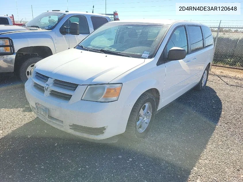 2010 Dodge Grand Caravan Se VIN: 2D4RN4DE3AR120648 Lot: 40887094