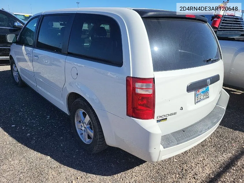 2010 Dodge Grand Caravan Se VIN: 2D4RN4DE3AR120648 Lot: 40887094