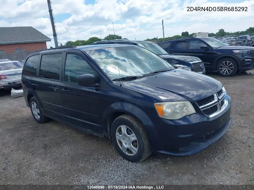 2011 Dodge Grand Caravan VIN: 2D4RN4DG5BR685292 Lot: 12045890