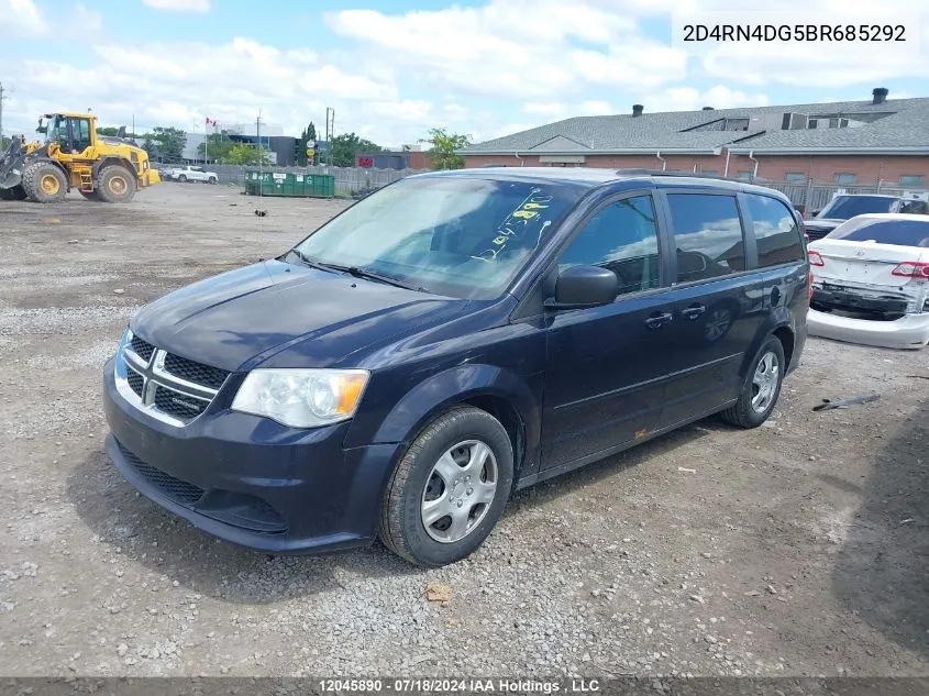 2011 Dodge Grand Caravan VIN: 2D4RN4DG5BR685292 Lot: 12045890