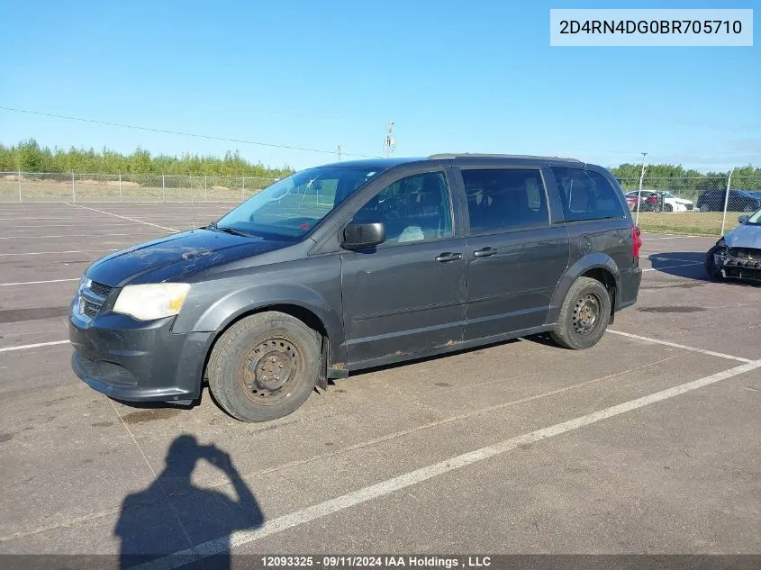 2011 Dodge Grand Caravan Express VIN: 2D4RN4DG0BR705710 Lot: 12093325