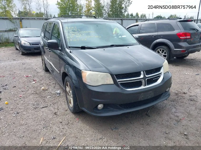 2011 Dodge Grand Caravan Crew VIN: 2D4RN5DG8BR757964 Lot: 12106783