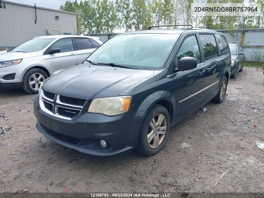 2D4RN5DG8BR757964 2011 Dodge Grand Caravan Crew