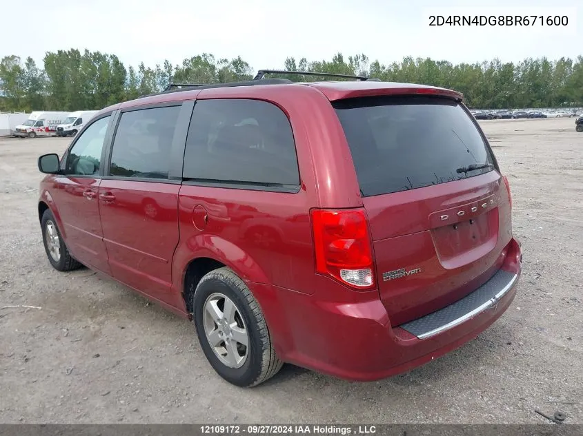 2011 Dodge Grand Caravan Express VIN: 2D4RN4DG8BR671600 Lot: 12109172