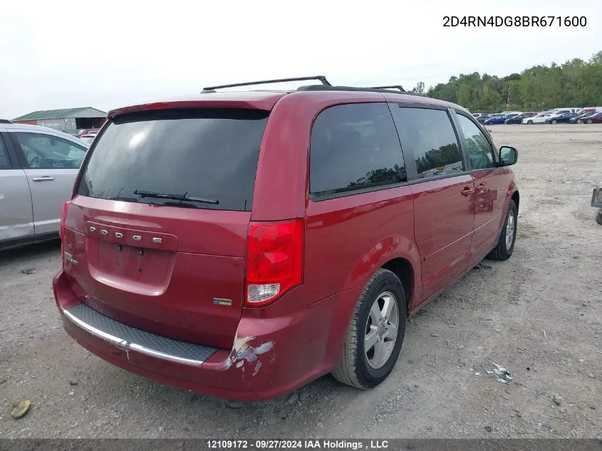 2011 Dodge Grand Caravan Express VIN: 2D4RN4DG8BR671600 Lot: 12109172