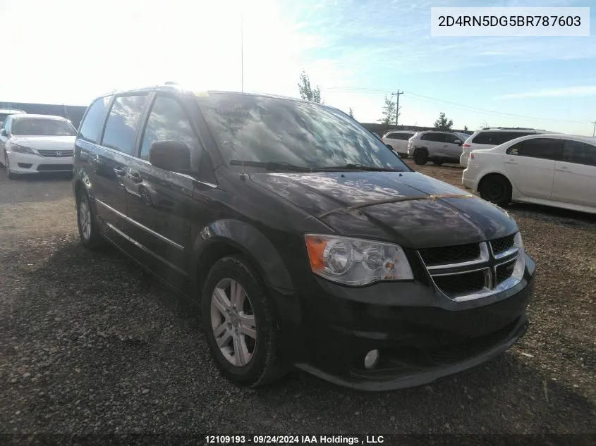 2011 Dodge Grand Caravan Crew VIN: 2D4RN5DG5BR787603 Lot: 12109193