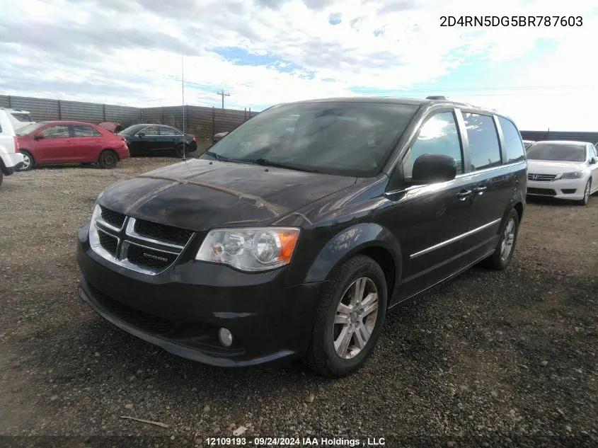 2011 Dodge Grand Caravan Crew VIN: 2D4RN5DG5BR787603 Lot: 12109193