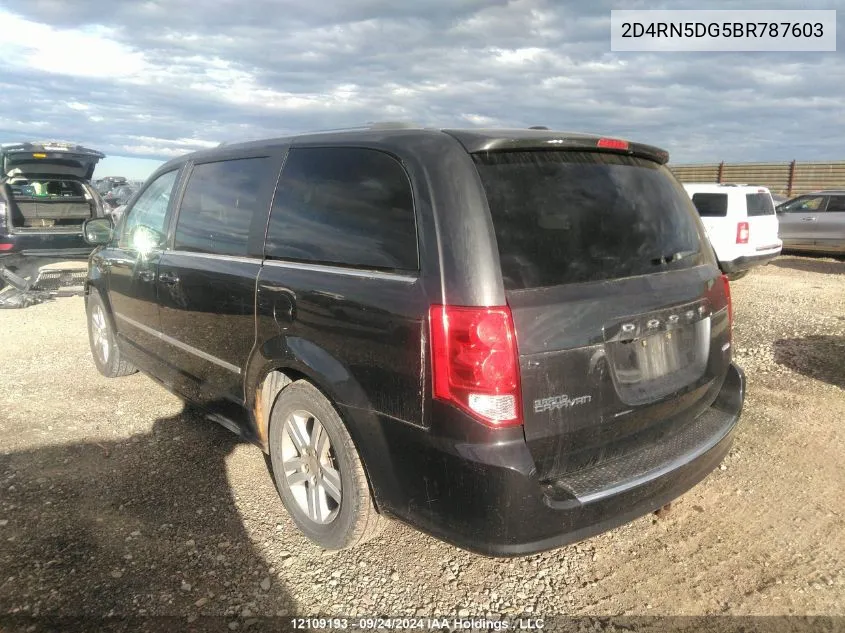 2011 Dodge Grand Caravan Crew VIN: 2D4RN5DG5BR787603 Lot: 12109193