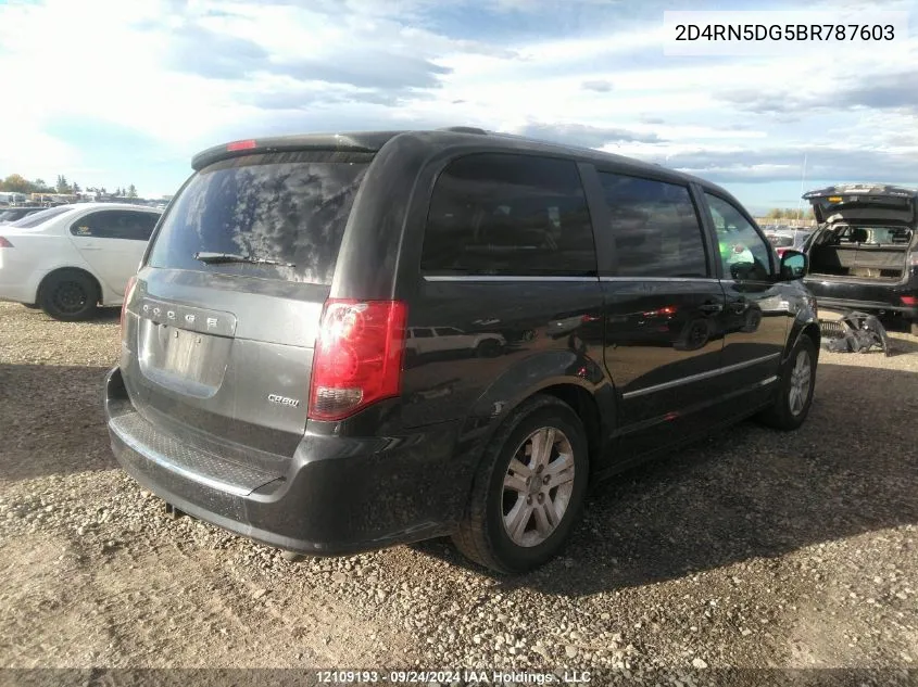 2011 Dodge Grand Caravan Crew VIN: 2D4RN5DG5BR787603 Lot: 12109193