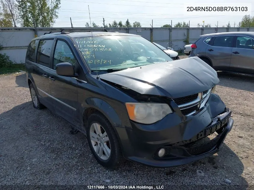 2011 Dodge Grand Caravan Crew VIN: 2D4RN5DG8BR763103 Lot: 12117666