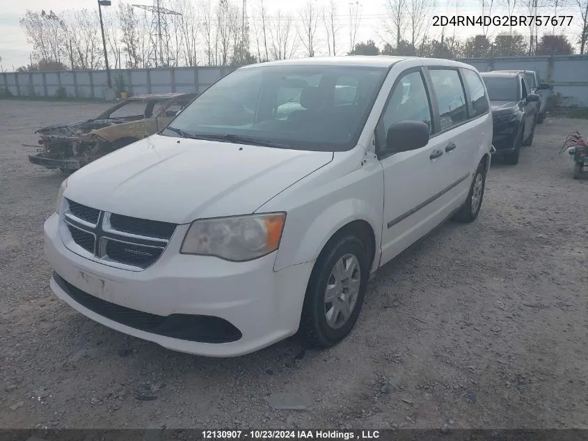 2011 Dodge Grand Caravan Se/Sxt VIN: 2D4RN4DG2BR757677 Lot: 12130907