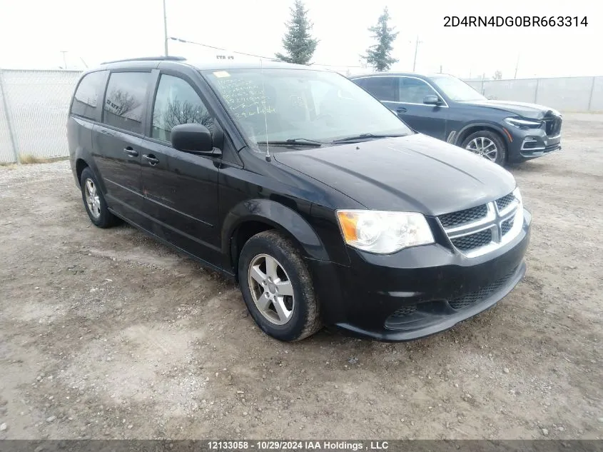 2011 Dodge Grand Caravan Se/Sxt VIN: 2D4RN4DG0BR663314 Lot: 12133058