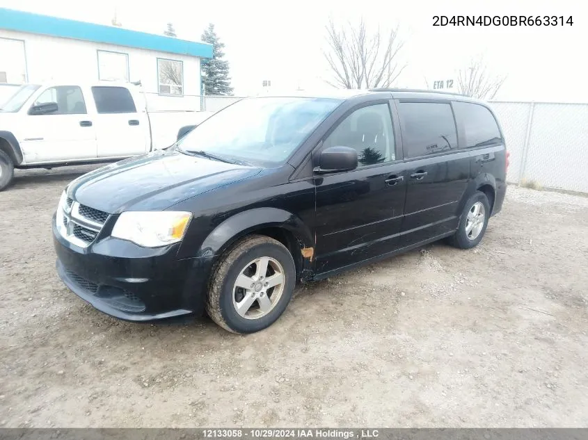 2011 Dodge Grand Caravan Se/Sxt VIN: 2D4RN4DG0BR663314 Lot: 12133058