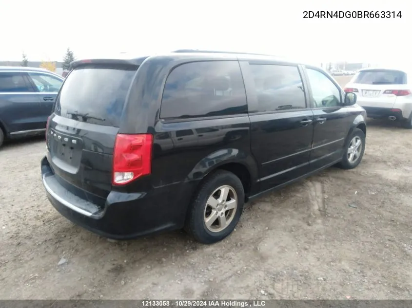 2011 Dodge Grand Caravan Se/Sxt VIN: 2D4RN4DG0BR663314 Lot: 12133058