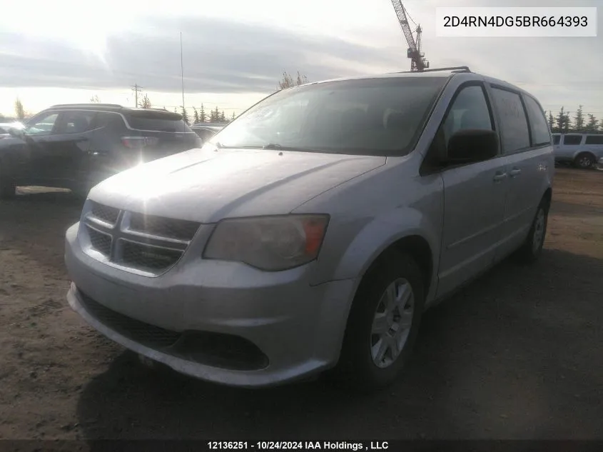 2011 Dodge Grand Caravan Express VIN: 2D4RN4DG5BR664393 Lot: 12136251