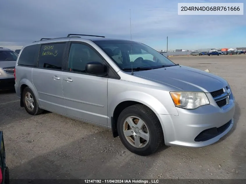 2011 Dodge Grand Caravan Express VIN: 2D4RN4DG6BR761666 Lot: 12147192