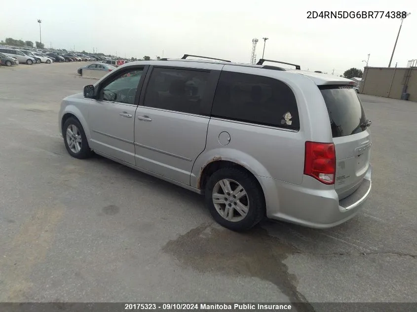 2011 Dodge Grand Caravan Se VIN: 2D4RN5DG6BR774388 Lot: 20175323