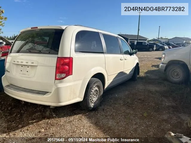 2011 Dodge Grand Caravan Se VIN: 2D4RN4DG4BR773282 Lot: 20175648