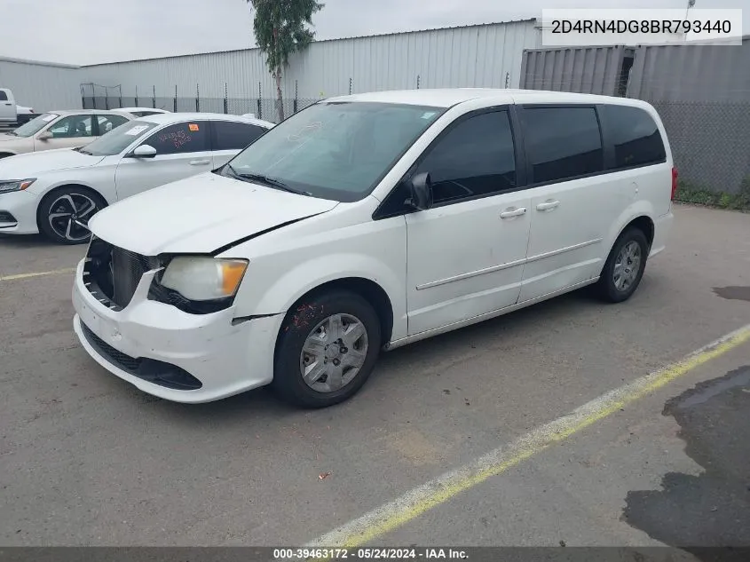 2011 Dodge Grand Caravan Express VIN: 2D4RN4DG8BR793440 Lot: 39463172