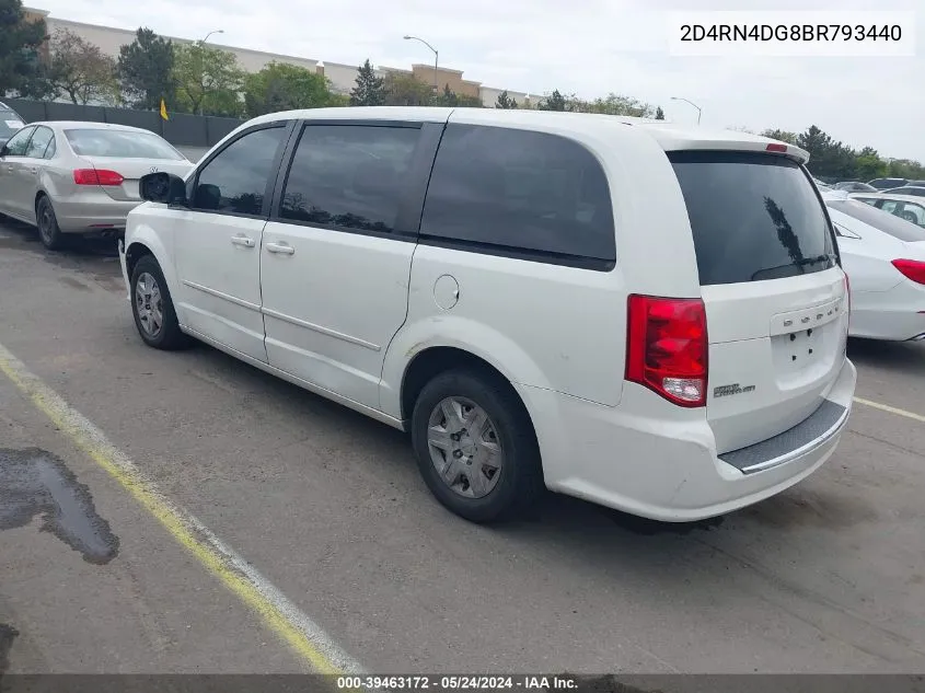 2011 Dodge Grand Caravan Express VIN: 2D4RN4DG8BR793440 Lot: 39463172